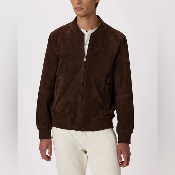 Quince 100% Suede Bomber Jacket Espresso Brown Size Medium - Picture 5 of 9